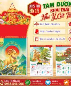Lịch 52 Tuần (30x40cm) - HN15 - Tam Dương Khai Thái - Như Ý Cát Tường