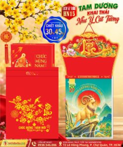 Mã Số: HN15 | Lịch 52 Tuần (30x40cm) - Tam Dương Khai Thái - Như Ý Cát Tường