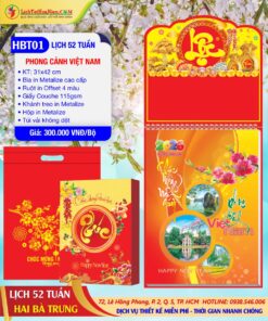 Lịch 52 Tuần Hai Bà Trưng 2026 - Mã Số: HBT01 - Phong Cảnh Việt Nam