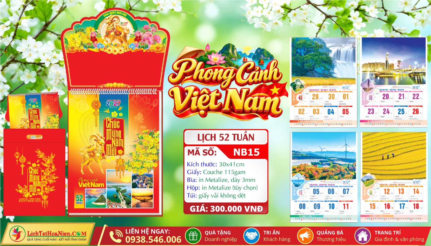 Lịch 52 Tuần - NB15 - Phong Cảnh Việt Nam