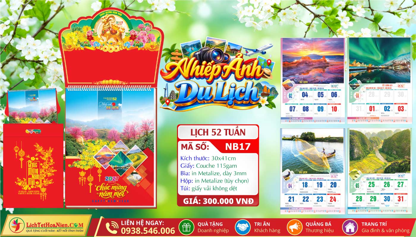 Lịch 52 Tuần - NB17 - Nhiếp Ảnh Du Lịch