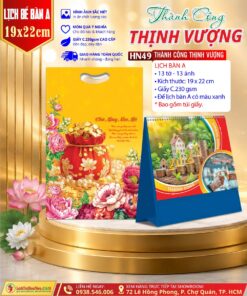 Mã Số: HN49 | Lịch Để Bàn (19x22cm) - Thành Công Thịnh Vượng