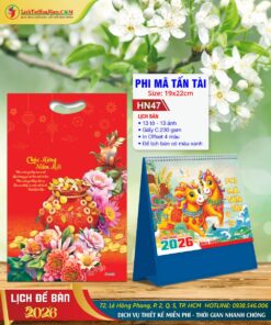 Lịch Để Bàn Phi Mã Tấn Tài