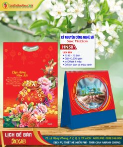 Mã Số: HN50 - Lịch Để Bàn A (19x22cm) - Kỷ Nguyên Công Nghệ Số
