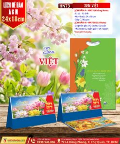 Mã Số: HN73 | Lịch Để Bàn A & M (24x18cm) - Sen Việt