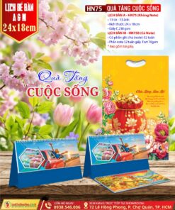 Mã Số: HN75 | Lịch Để Bàn A & M (24x18cm) - Quà Tặng Cuộc Sống