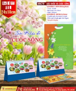 Mã Số: HN79 | Lịch Để Bàn A & M (24x18cm) - Sức Khỏe Và Cuộc Sống
